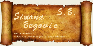 Simona Begović vizit kartica